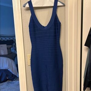 Herve Leger Royal Blue Midi Dress